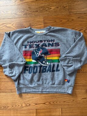 Aviator Nation crewneck sweatshirt Houston Texans NFL XS